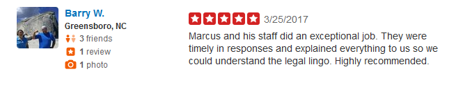 Review for Catastrophic Injury Lawyer in Greensboro Marcus Hayes
